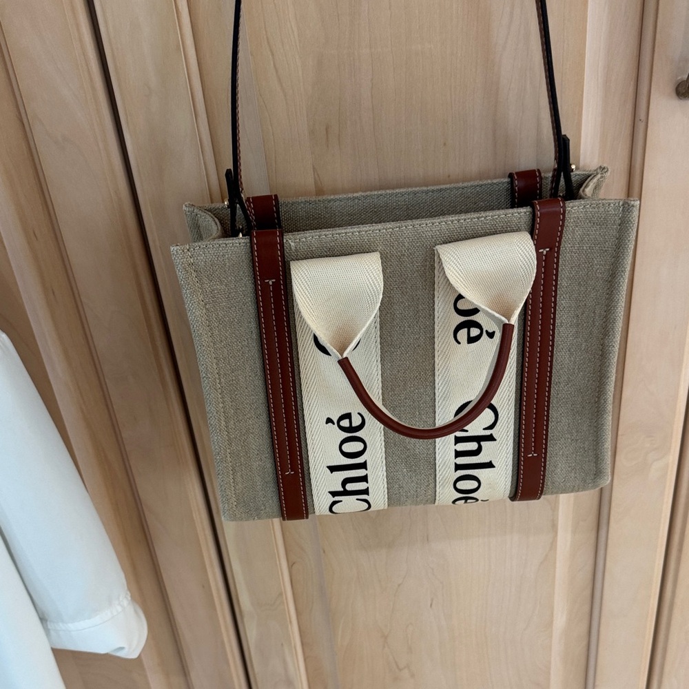 Chloe Beige and Brown Crossbody Bag